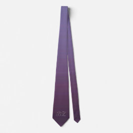 Monogramm Subtil Lila Ombre verblasst Krawatte