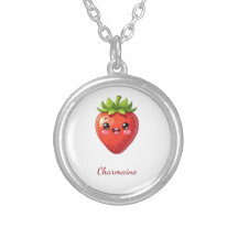 Monogramm süße Erdbeere kawaii