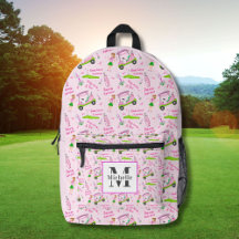 Monogramm Swing Pink Golfer Brustkrebs Bewusstsein