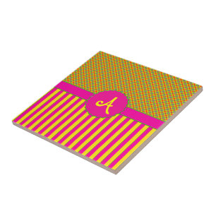 Monogramm Tartan Tutti Frutti Yellow Fliese
