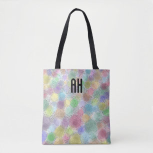 Monogramm-Tasche für Regenbogenflächen Tasche