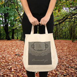 Monogramm-Tasche für tiefe Ringelblumen Tragetasche