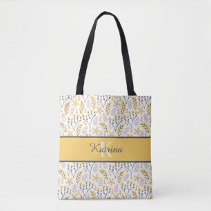 Monogramm-Tasche mit Blumenmuster Tasche
