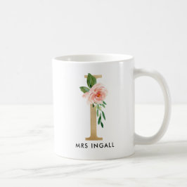 Monogramm-Tasse, Blumenmonogramm I, Kaffeetasse