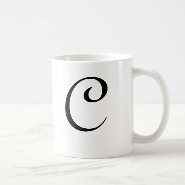 Monogramm-Tasse "C " Kaffeetasse (Rechts)