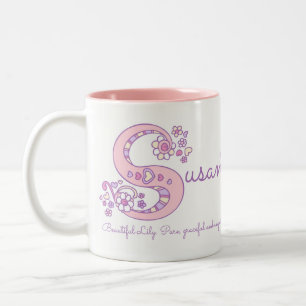 Monogramm-Tasse der Zweifarbige Tasse