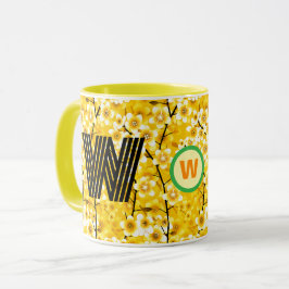 Monogramm-Tasse für Blumencoffee (Einmaliges Gesch Tasse