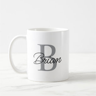 Monogramm Tasse für den Anfangsnamen, Tasse für be