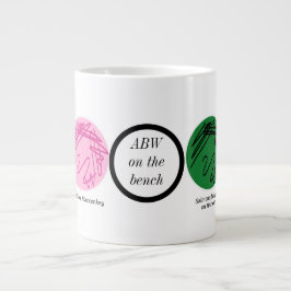 Monogramm-Tasse für den Mikrobenleser Jumbo-Tasse