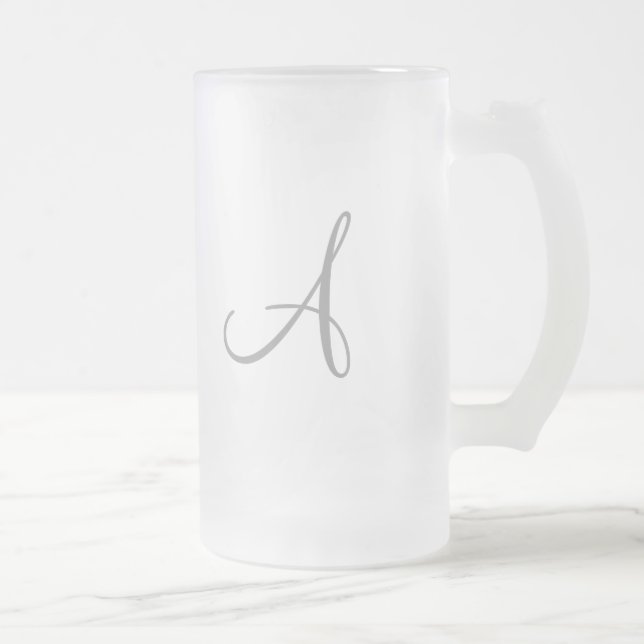 Monogramm-Tassen Mattglas Bierglas (Rechts)