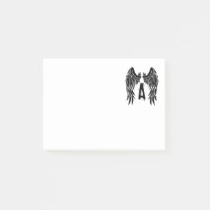 Monogramm Tattoo Angel Wing Post-it Klebezettel