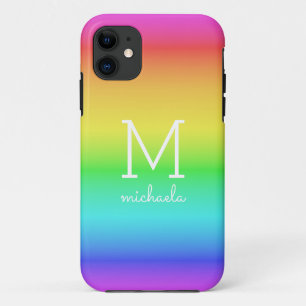 Monogramm-Telefon-Hüllen der Regenbogen-Steigung title_seo2