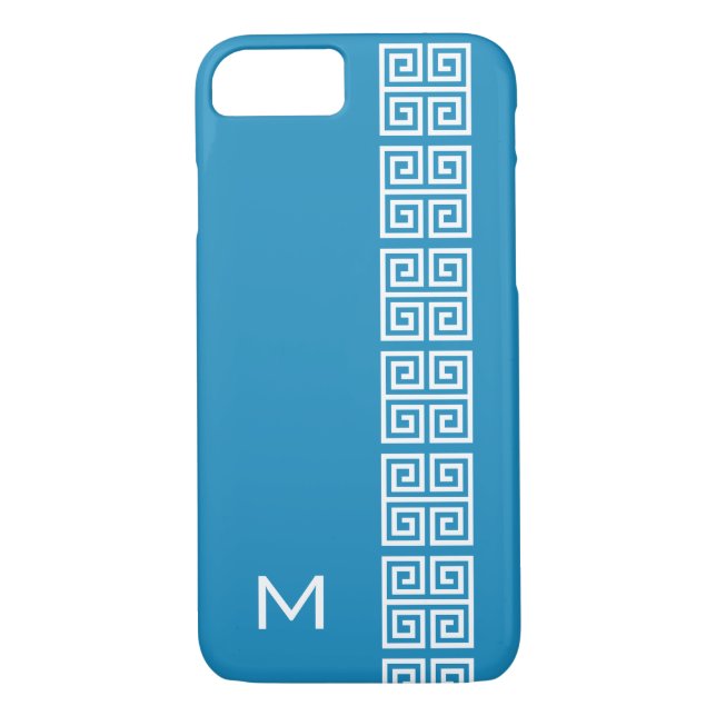 Monogramm-Telefon-Hüllen des griechischen Musters Case-Mate iPhone Hülle (Rückseite)