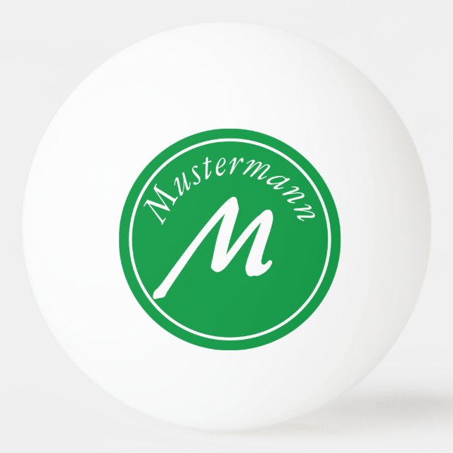 Monogramm Tischtennisball (Vorderseite)