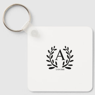 MONOGRAMM TRAUZEUGE HINZUFÜGEN JAHRESDATUM NAME GI SCHLÜSSELANHÄNGER