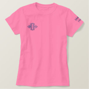 Monogramm-Trauzeugin besticktes Shirt