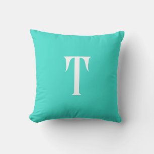 Monogramm Türkis Kissen