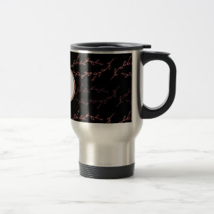 Monogramm u. Blätter Reisebecher