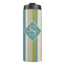 Monogramm-u. Namen-modernes aquamarines
