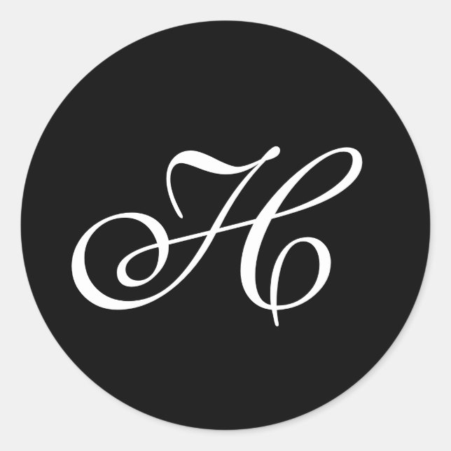 Monogramm-Umschlag Aufkleber (Vorderseite)