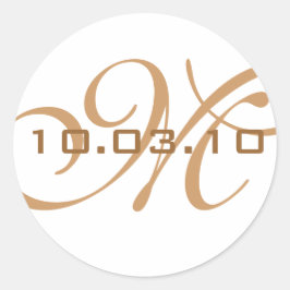 Monogramm-Umschlag Aufkleber