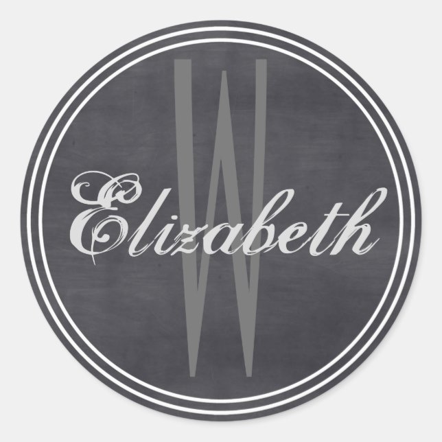 Monogramm-Umschlag Aufkleber für die Bezeichnung d (Vorderseite)