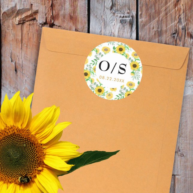 Monogramm-Umschlag Aufkleber für Wasserfarben (Von Creator hochgeladen)