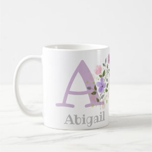 Monogramm und Christlicher Name Abigail Kaffee Tas Kaffeetasse