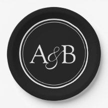 Monogramm und Et-Zeichen Paar Schwarzweiß