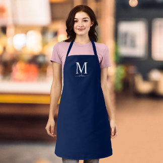 Monogramm und Kalligrafie mit editierbarer Farbe Schürze