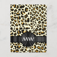 Monogramm und Leoparddruck