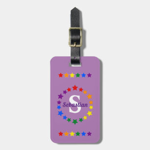 Monogramm und Name der aktuellen LGBT-Gay Pride Gepäckanhänger