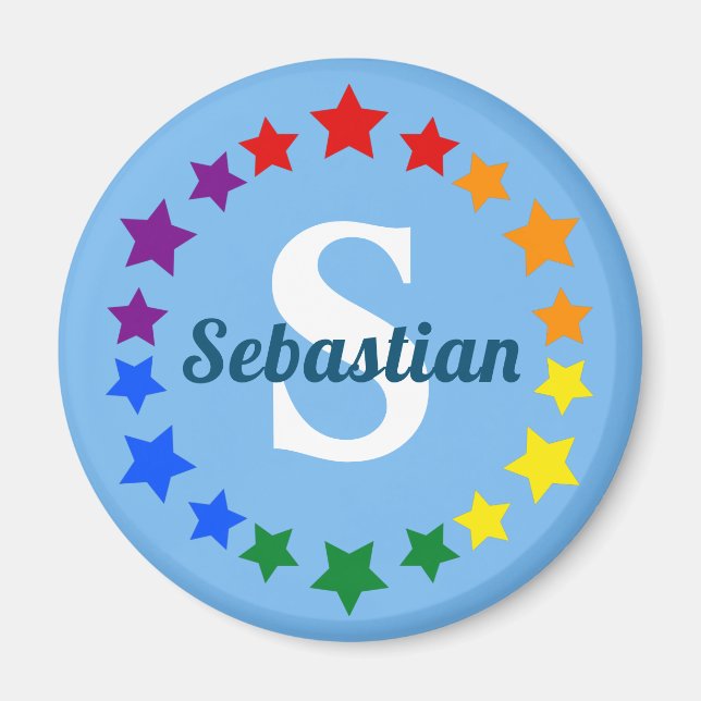 Monogramm und Name der aktuellen LGBT-Gay Pride Magnet (Vorne)