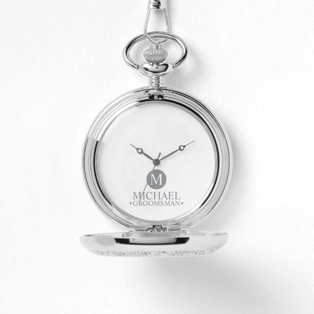 Monogramm und Name der klassischen Personalisierte Armbanduhr (Vorderseite)