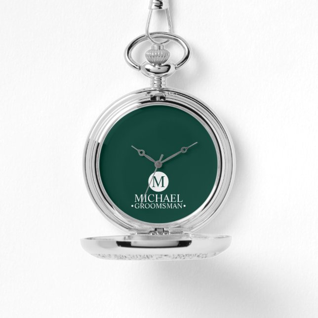 Monogramm und Name der klassischen Personalisierte Armbanduhr (Vorderseite)