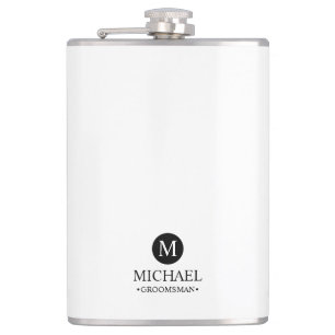 Monogramm und Name der klassischen Personalisierte Flachmann