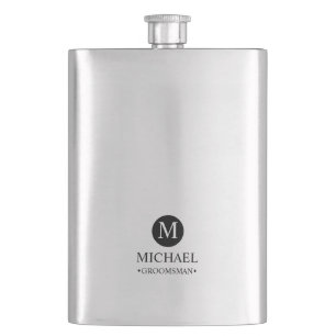 Monogramm und Name der klassischen Personalisierte Flachmann