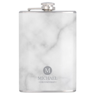 Monogramm und Name der klassischen Personalisierte Flachmann