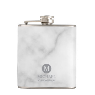 Monogramm und Name der klassischen Personalisierte Flachmann