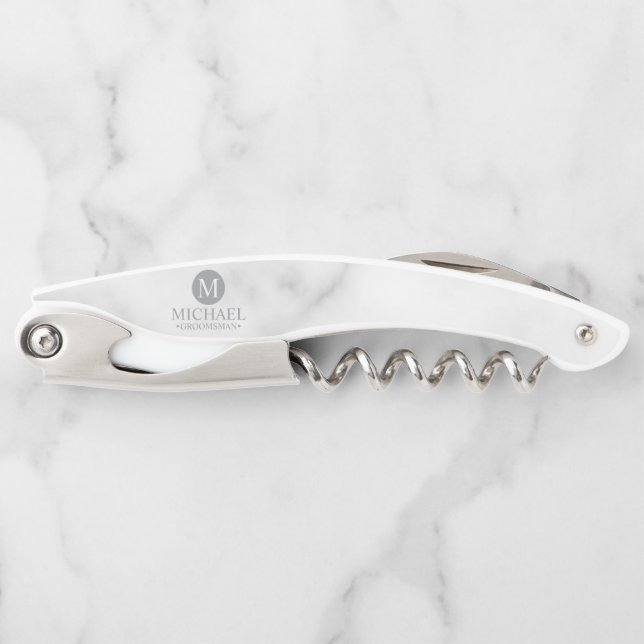 Monogramm und Name der klassischen Personalisierte Kellnermesser (Vorderseite)