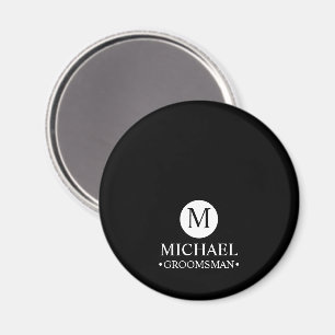 Monogramm und Name der klassischen Personalisierte Magnet