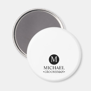 Monogramm und Name der klassischen Personalisierte Magnet