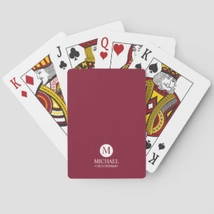 Monogramm und Name der klassischen Personalisierte Spielkarten