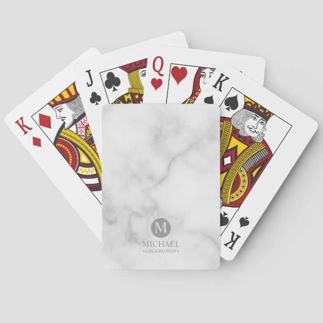Monogramm und Name der klassischen Personalisierte Spielkarten (Rückseite)