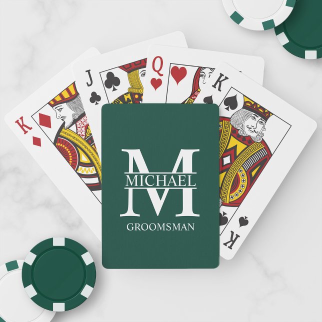 Monogramm und Name der klassischen Personalisierte Spielkarten (Von Creator hochgeladen)