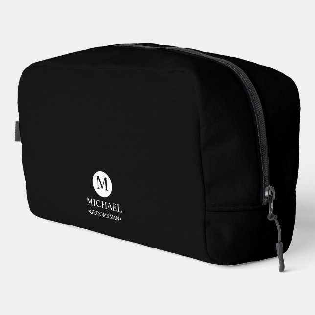 Monogramm und Name der klassischen Personalisierte Waschbeutel (Rechte Ecke)