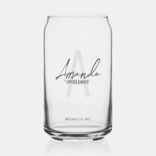 Monogramm und Name der modernen Personalisierten B Dosenglas