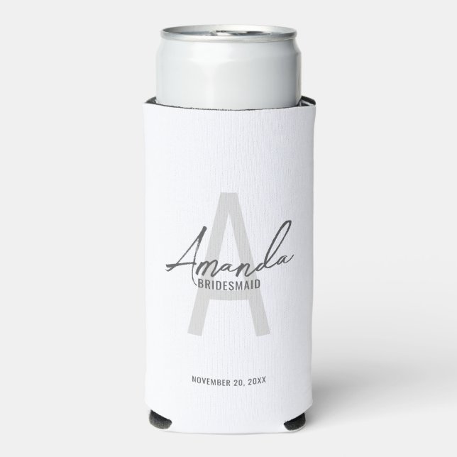 Monogramm und Name der modernen Personalisierten B Selters Dosenkühler (Seltzer Vorderseite)