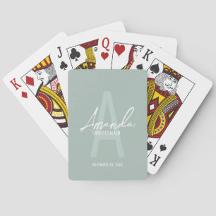 Monogramm und Name der modernen Personalisierten B Spielkarten