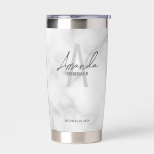 Monogramm und Name der modernen Personalisierten B Thermobecher